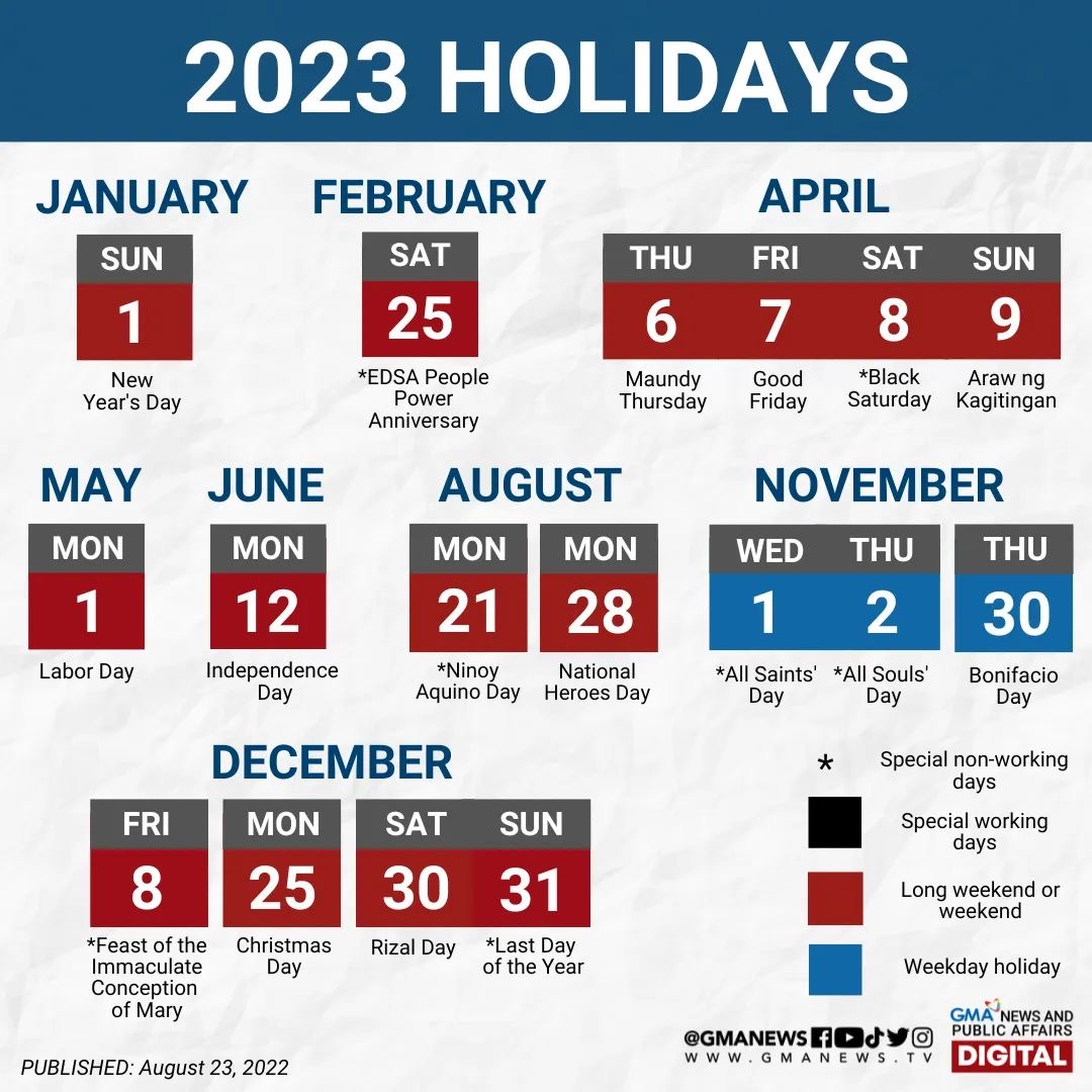 2023 Holidays Gloria Lacson Colleges