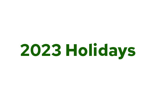 2023 Holidays