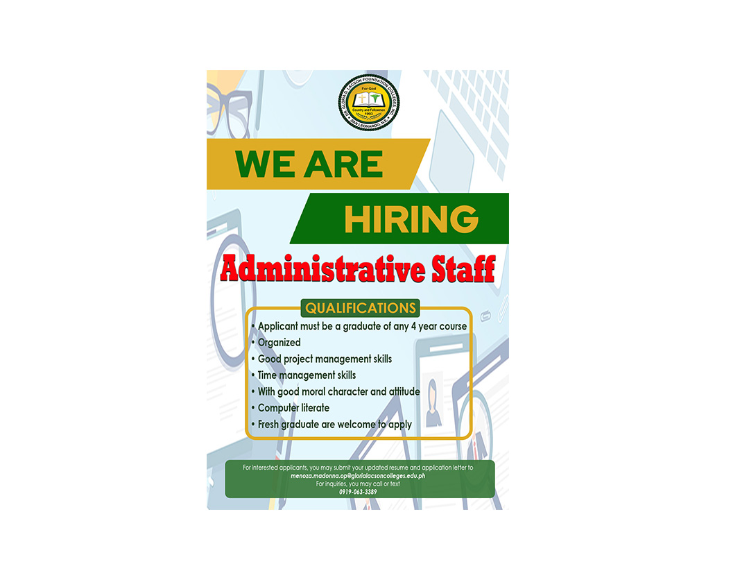 HIRING! Administrative Staff