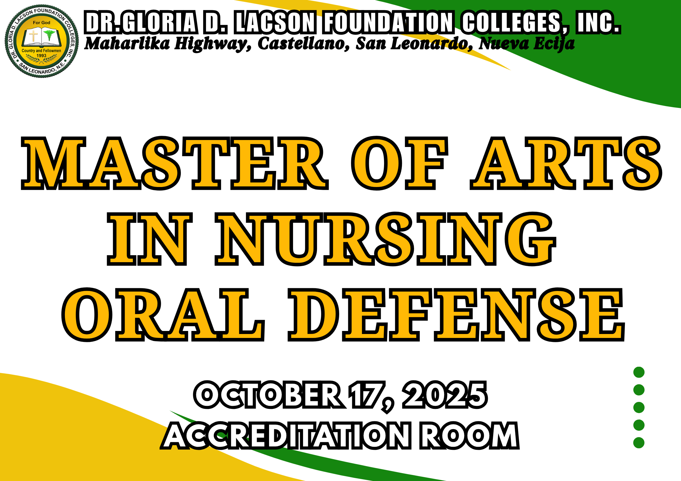 IN PHOTOS | MASTER OF ARTS IN NURSING ORAL DEFENSE (1ST SEMESTER 2025–2026 | 6th SET – October 18, 2025)