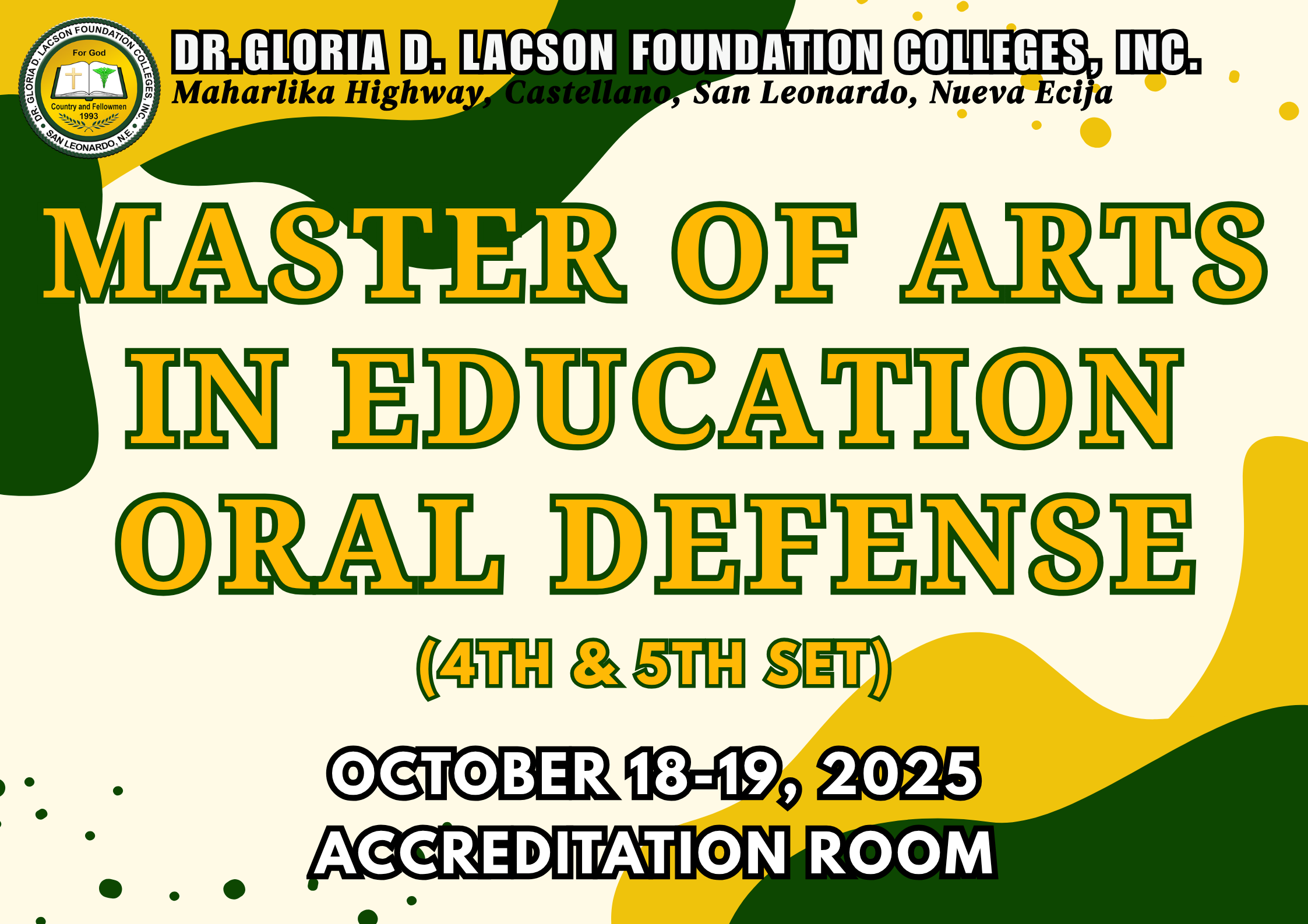 IN PHOTOS | MASTER OF ARTS IN EDUCATION ORAL DEFENSE (8th and 9th Set – October 18–19, 2025)