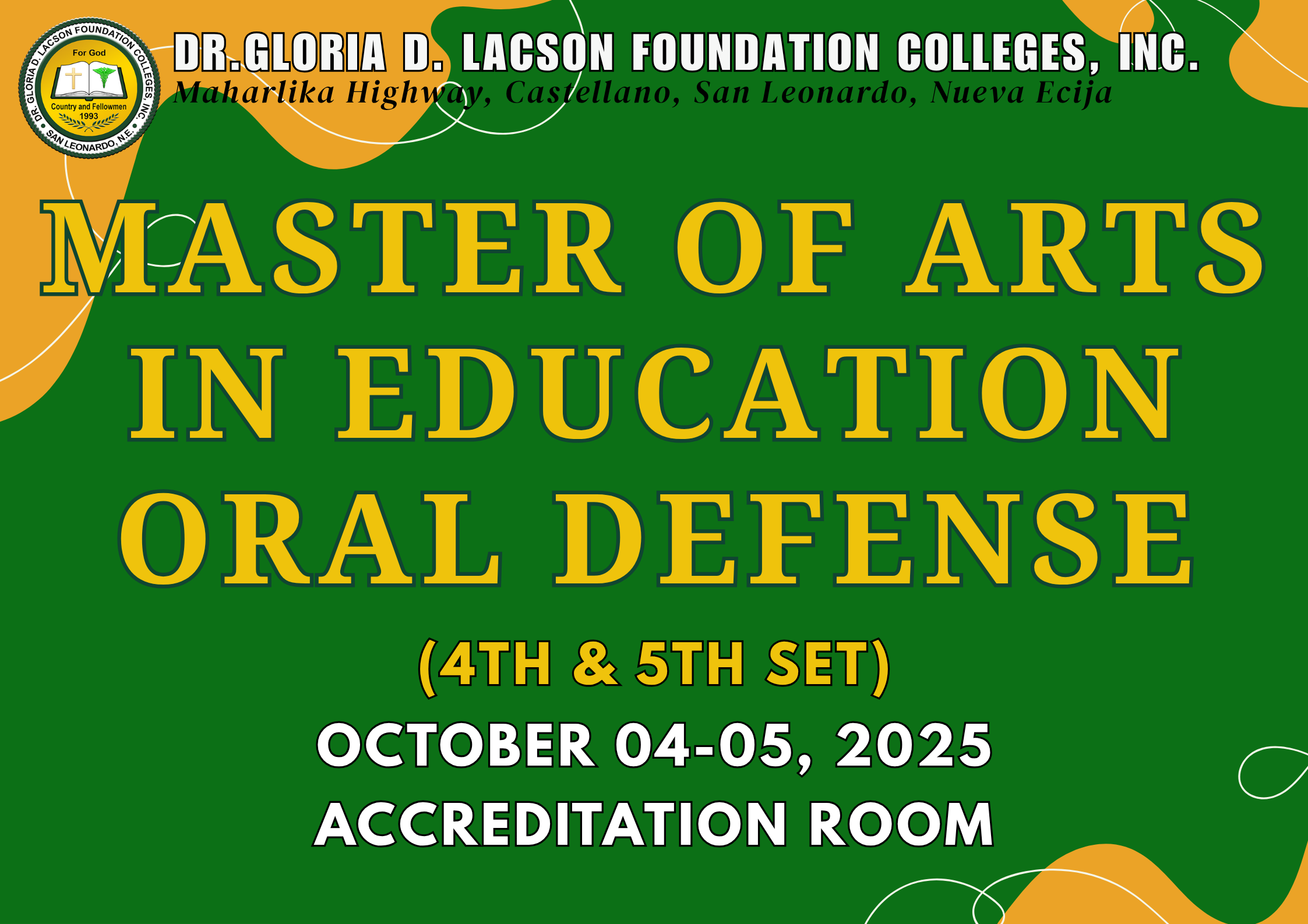 IN PHOTOS| MASTER OF ARTS IN EDUCATION ORAL DEFENSE (4th and 5th set OCTOBER 04-05, 2025)