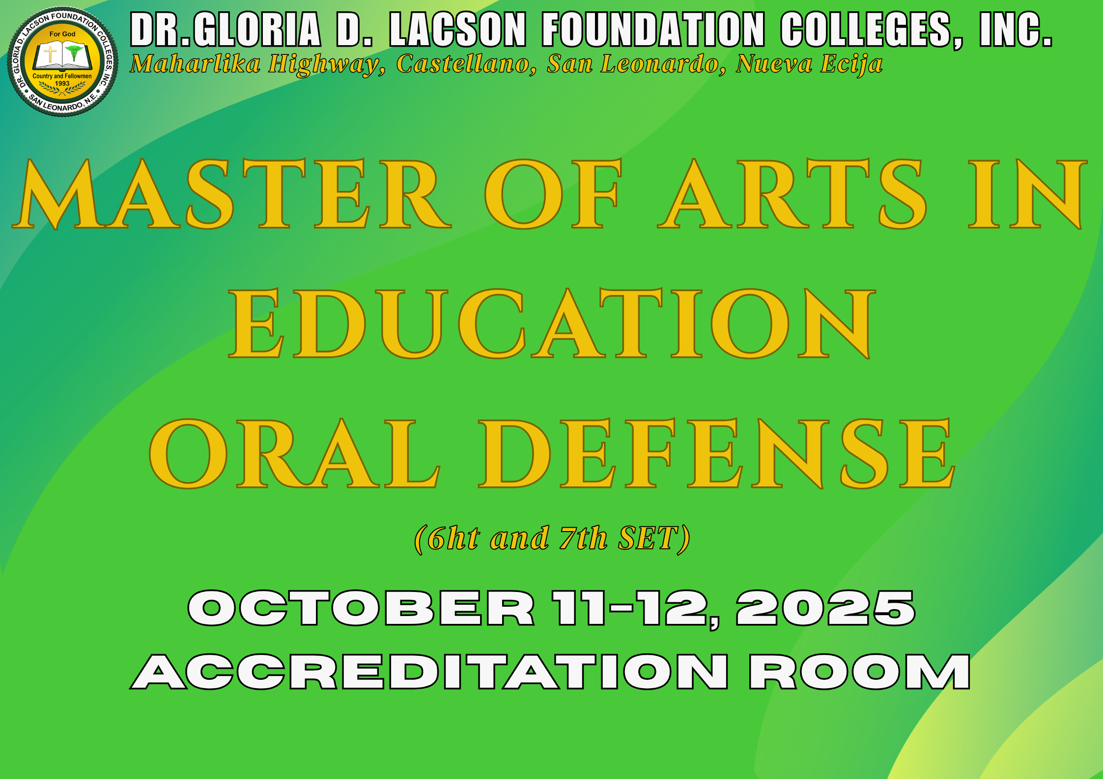 IN PHOTOS | MASTER OF ARTS IN EDUCATION ORAL DEFENSE (6th and 7th Set – October 11–12, 2025)