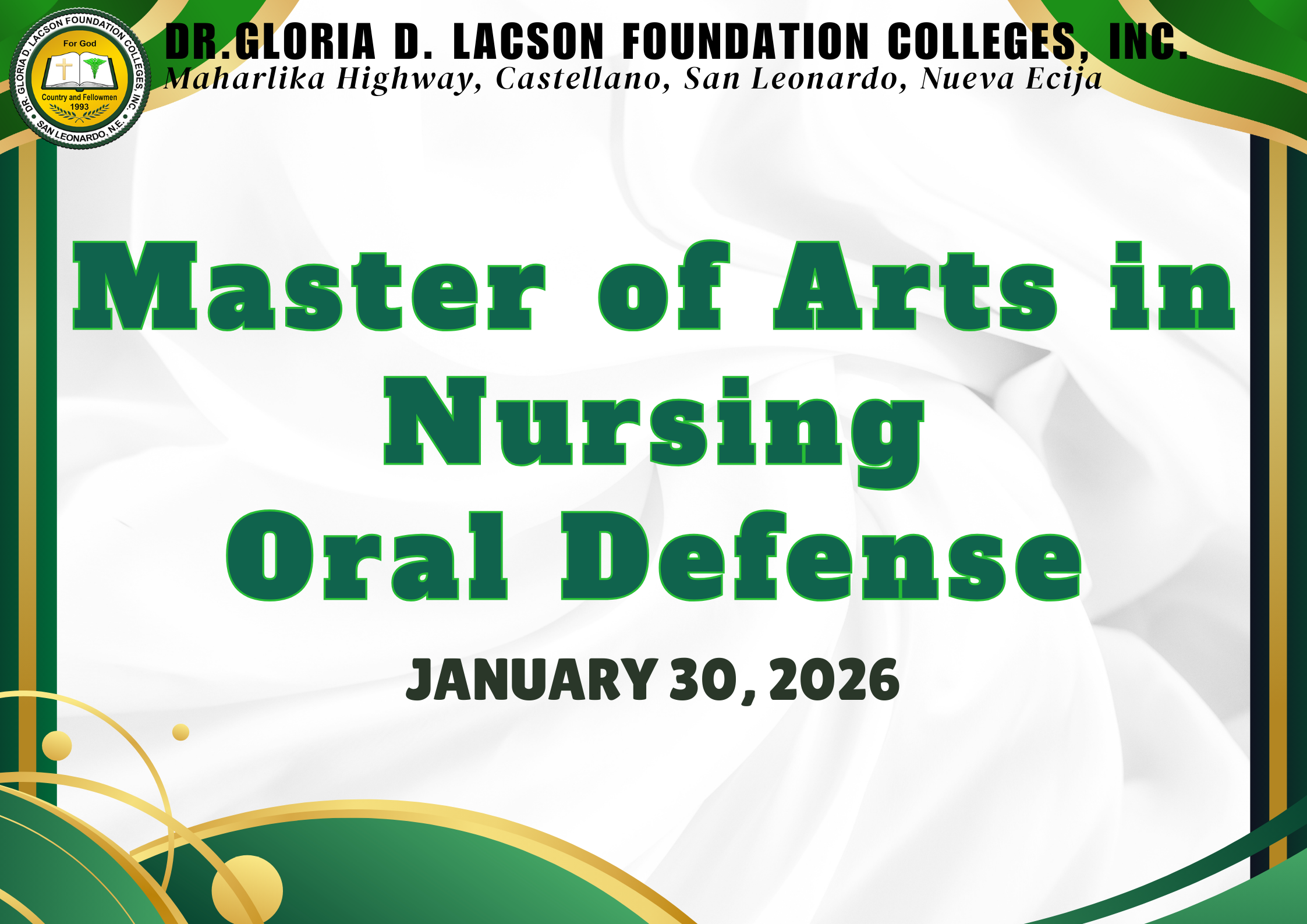IN PHOTOS | MASTER OR ARTS IN NURSING ORAL DEFENS (January 30, 2026)
