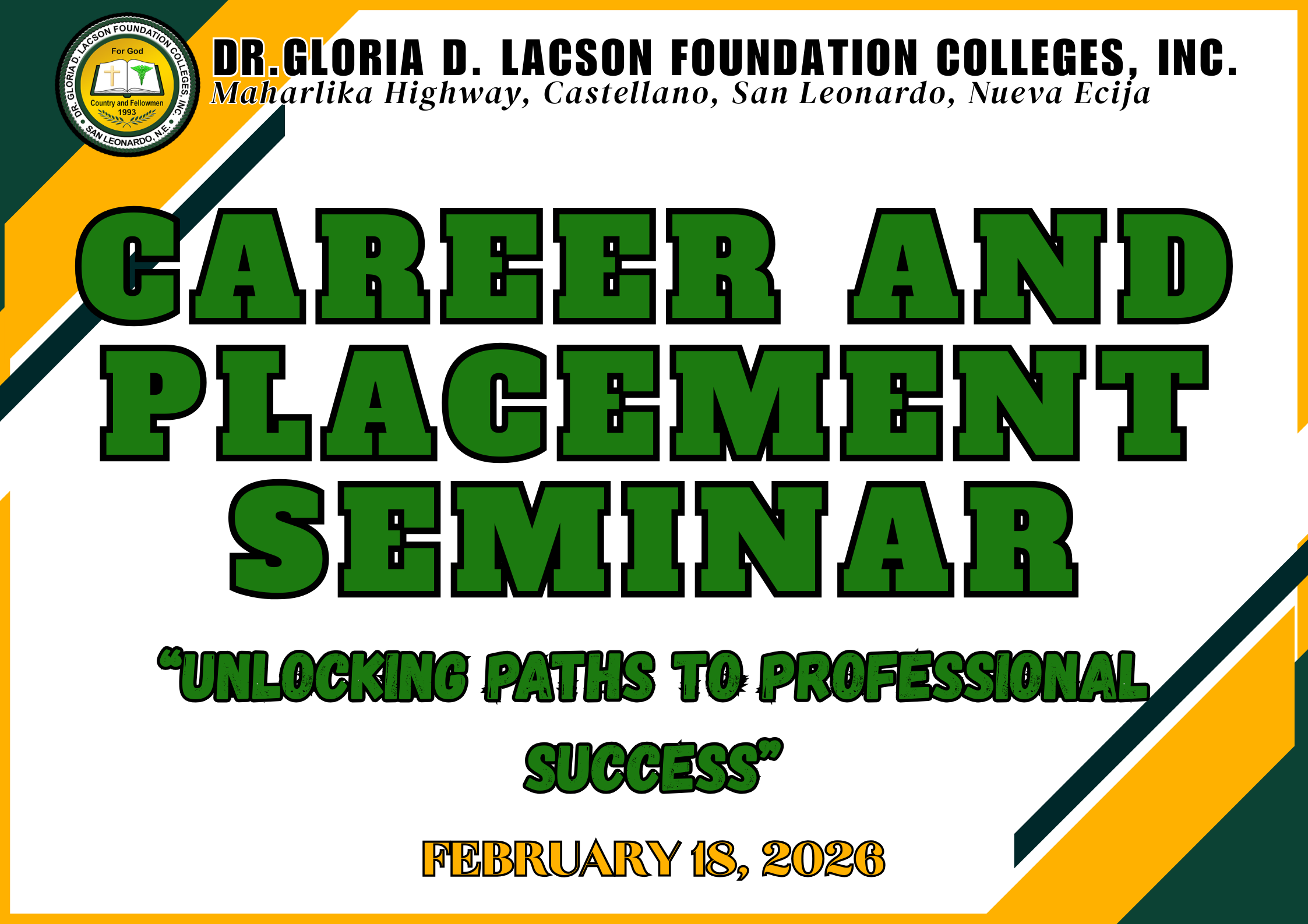 <strong>IN PHOTOS| CAREER AND PLACEMENT SEMINAR (COLLEGE DEPARTMENT) FEBRUARY 18, 2026</strong>