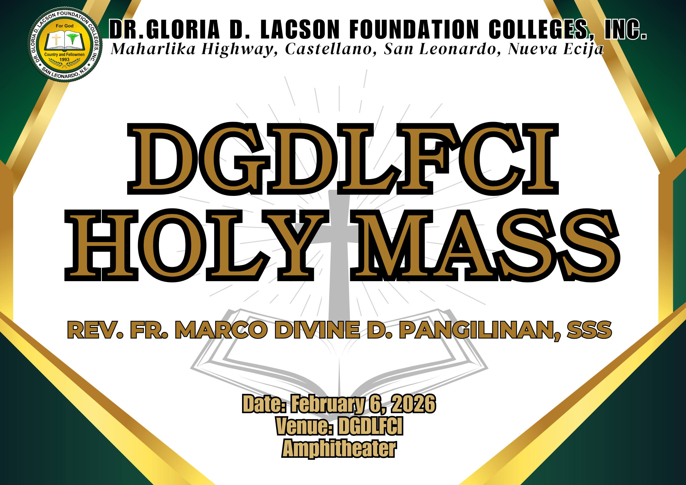 <strong>IN PHOTOS | HOLY MASS AT DR. GLORIA D. LACSON FOUNDATION COLLEGES, INC. |Project of SSG of DGDLFCI (1<sup>st</sup> Friday Mass)</strong>