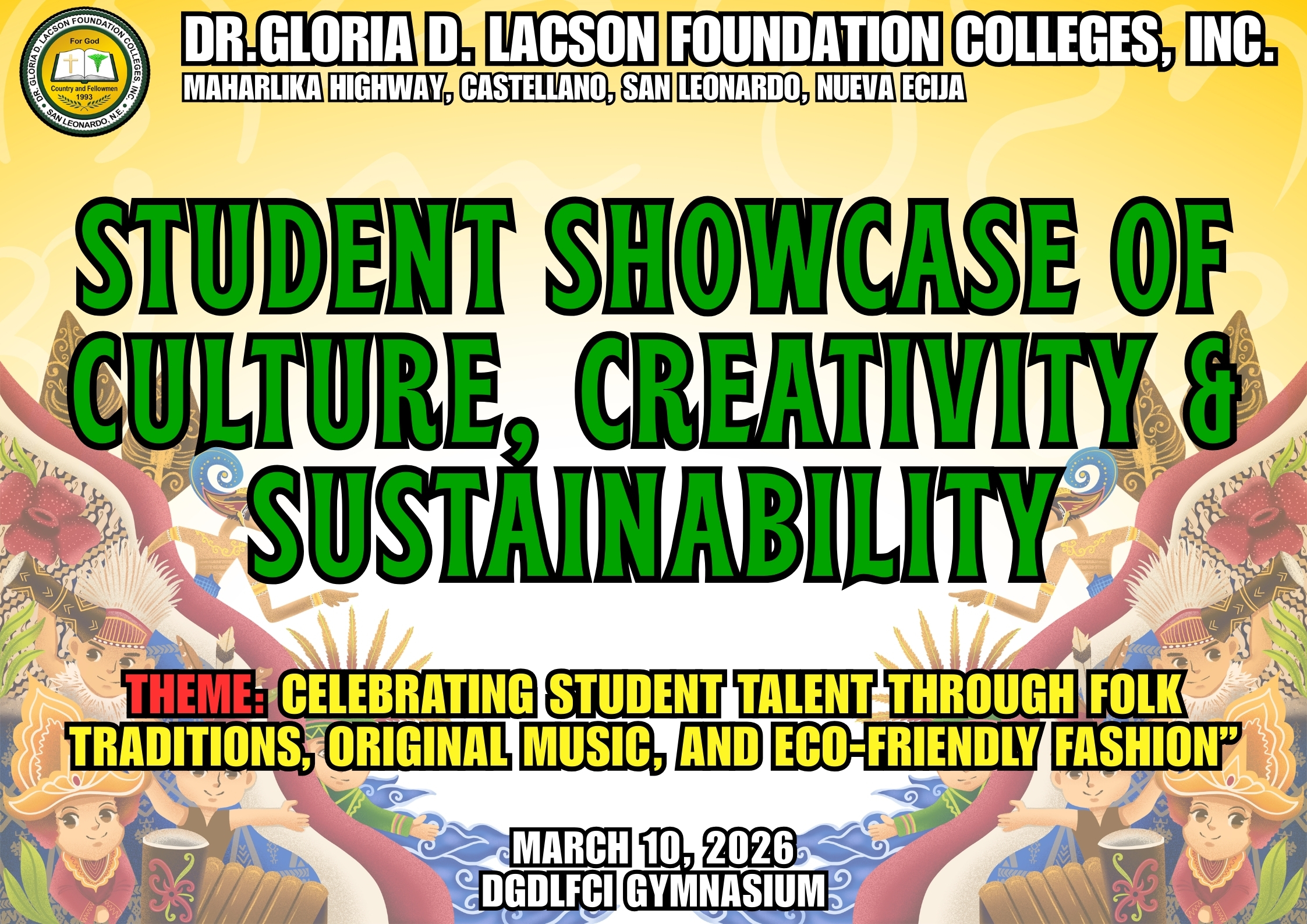 <strong>IN PHOTOS | STUDENT SHOWCASE OF CULTURE, CREATIVITY & SUSTAINABILITY (March 10, 2026) | COLLEGE DEPARTMENT</strong>