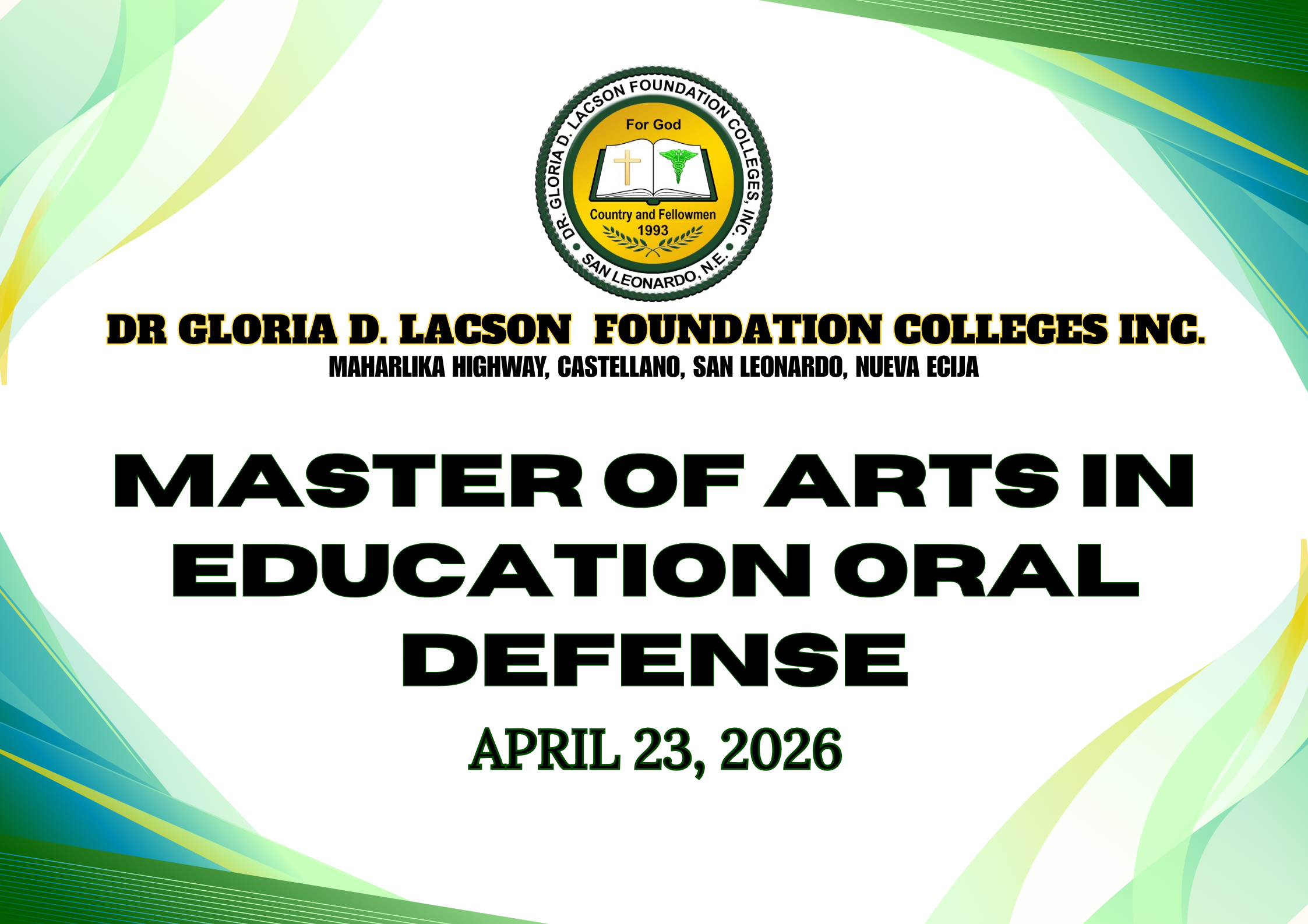 <strong>IN PHOTOS | MASTER OF ARTS IN EDUCATION/ DOCTOR OF PHILOSOPHY ORAL DEFENSE (April 23, 2026)</strong>