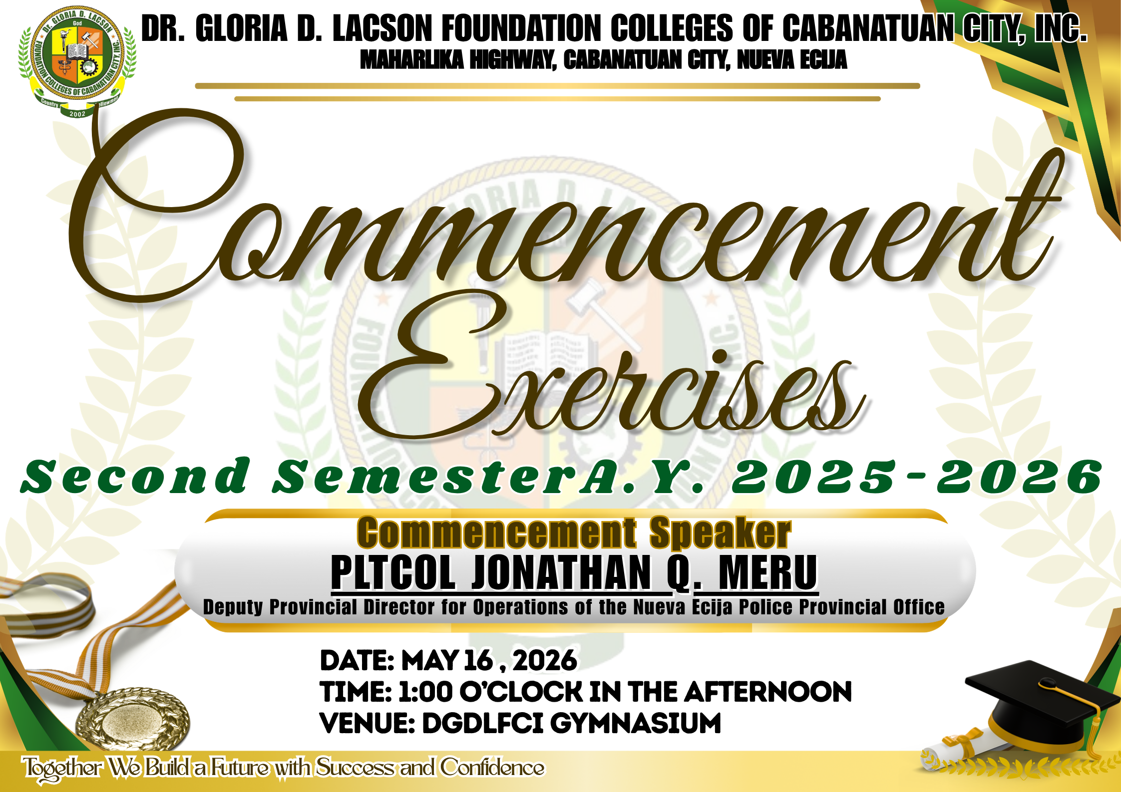 <strong>IN PHOTOS | AFTERNOON BATCH COMMENCEMENT EXERCISES OF THE COLLEGE DEPARTMENT (SECOND SEMESTER A.Y. 2025–2026) </strong><strong>🎓✨</strong><strong></strong>